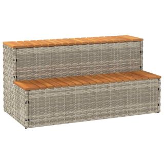 Jacuzzi Step светло-серый 100x50x50,5 см полираттан акация
