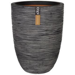 Ваза Capi Nature Rib элегантная, низкая, 46 x 58 см антрацитово-серая