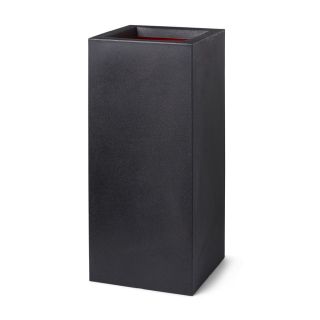 Кашпо Capi Urban Smooth квадратное 36 x 79 см черное