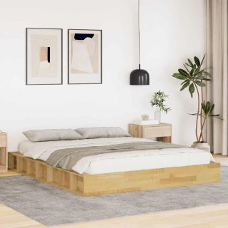 voodiraam ilma madratsita 160x200 cm täispuidust tamm
