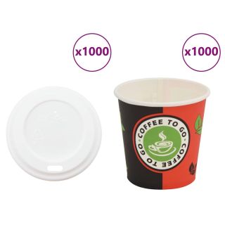 kaanega paberist kohvitassid 1000 tk 4 untsi 120 ml