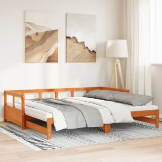 päevavoodi väljatõmmatava osa ja madratsiga, 80x200 cm, mänd
