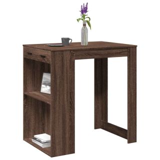 Барный стол, коричневый дуб, 102x70x103,5 см, искусственное дерево