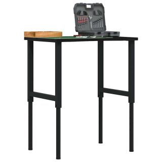 töölaud, tumepruun, 80x60x(71,5-98) cm, tammepuit