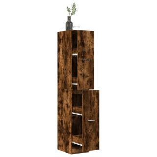 sahtlitega kapp, suitsutatud tamm, 30x41x174,5 cm, tehispuit