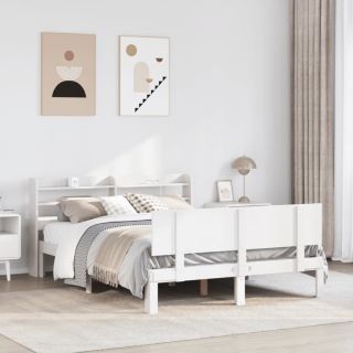 voodiraam peatsiga ilma madratsita Valge 120x200 cm