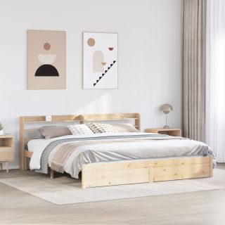 voodiraam peatsiga, 200 x 200 cm, männipuit