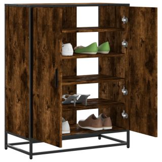 Тумба для обуви, копченый дуб, 75x38x97,5 см, искусственное дерево
