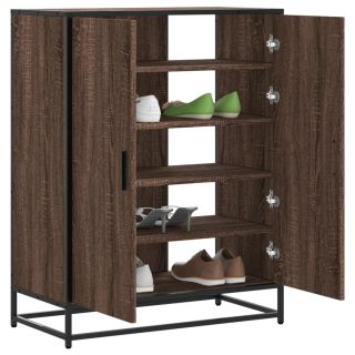 Тумба для обуви, коричневый дуб, 75x38x97,5 см, искусственное дерево