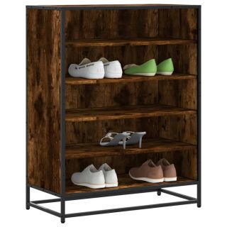 Тумба для обуви, копченый дуб, 75x38x97,5 см, искусственное дерево