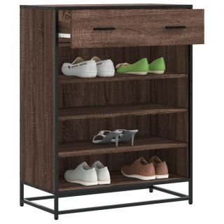 Тумба для обуви, коричневый дуб, 75x38x97,5 см, искусственное дерево