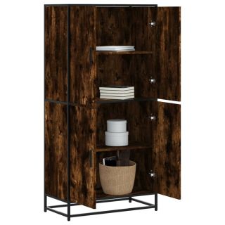 kõrge kapp, suitsutatud tamm, 68x35x139 cm tehispuit