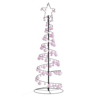 LED-jõulupuu koos kuulidega, 100 LEDi, soe valge, 150 cm