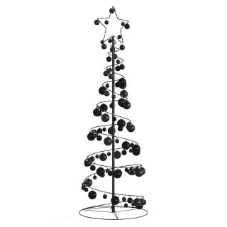 LED-jõulupuu koos kuulidega, 100 LEDi, soe valge, 150 cm