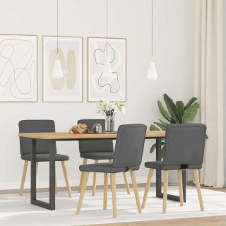 pööratavad söögitoolid 4 tk, tumehall, kangas