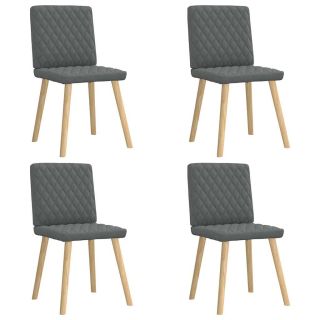 pööratavad söögitoolid 4 tk, tumehall, kangas