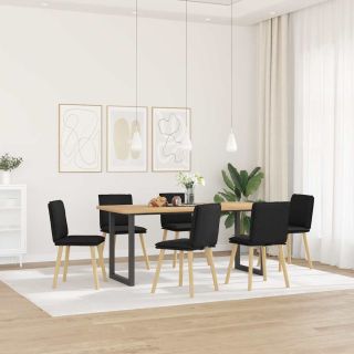 söögitoolid 6 tk, must, kangas