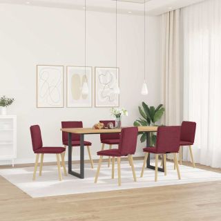 söögitoolid 6 tk, veinipunane, kangas