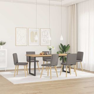 söögitoolid 6 tk, pruunikashall, kangas
