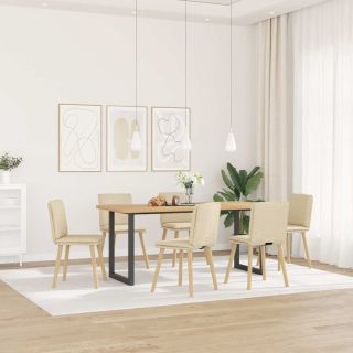 söögitoolid 6 tk, kreemjas, kangas