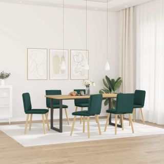 söögitoolid 6 tk, tumeroheline, kangast