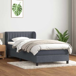 Box Vedruvoodi madratsiga Tumehall 80x210 cm samet