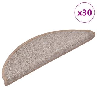 Коврики для лестницы, 30 шт., светло-коричневые, 56x17x3 см