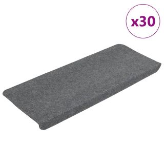 Коврики для лестниц самоклеящиеся, 30 шт., серые, 65x24,5x3,5 см