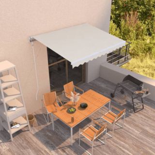 automaatselt sissetõmmatav varikatus, 350x250 cm kreemjas