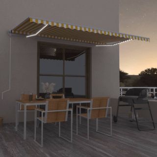 automaatne varikatus LED, tuuleandur, 500x300 cm, kollane/valge