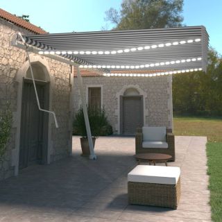 automaatne varikatus, LED, tuuleandur, 600x350 cm, sinine/valge