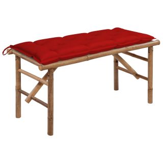kokkupandav aiapink padjaga, 118 cm, bambus