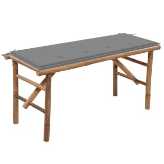 kokkupandav aiapink padjaga, 118 cm, bambus