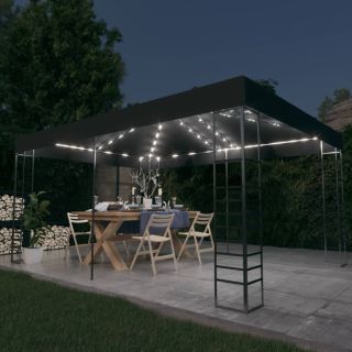 varjualune, LED-nöörvalgustitega, 3 x 4 m, antratsiithall