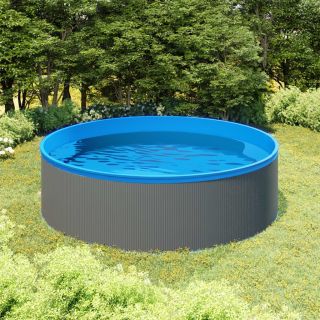 lastebassein rippuva pinnapuhastaja ja pumbaga 350x90 cm hall