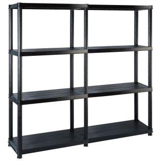 hoiuriiul 4-korruseline, must, 122 x 30,5 x 130 cm, plast