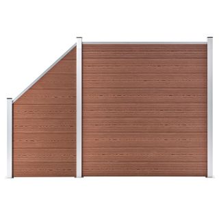WPC aiakomplekt, 1 ruut + 1 kaldus, 273 x 186 cm pruun