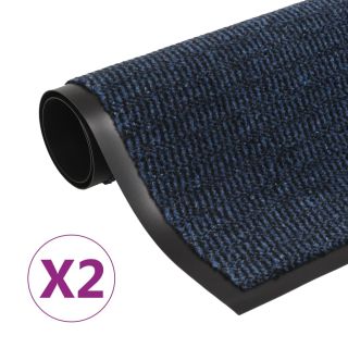 uksematid 2 tk, kandiline, tupsuline, 40 x 60 cm, sinine