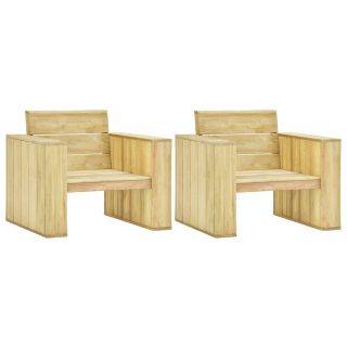 aiatoolid 2 tk, 89x76x76 cm, immutatud männipuit