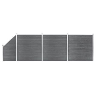 WPC-aiakomplekt, 3 ruutu + 1 kaldus, 619 x 186 cm, hall
