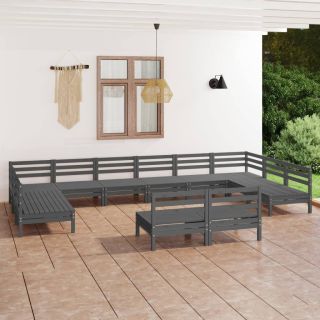 12-osaline aiadiivanikomplekt, hall, täismännipuit