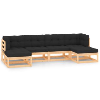 6-osaline aiadiivanikomplekt patjadega, antratsiithall, mänd
