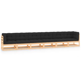 6-osaline aiadiivanikomplekt patjadega, antratsiithall, mänd