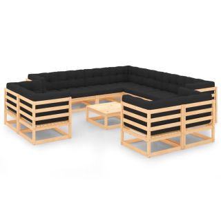 12-osaline aiadiivanikomplekt patjadega, antratsiithall, mänd