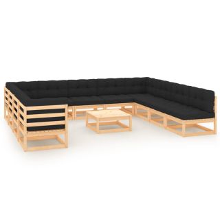 12-osaline aiadiivanikomplekt patjadega, antratsiithall, mänd