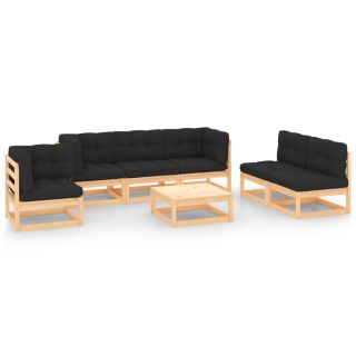 7-osaline aiadiivanikomplekt patjadega, männipuit