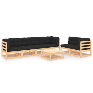 7-osaline aiadiivanikomplekt patjadega, männipuit