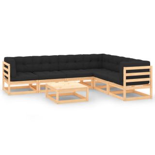 7-osaline aiadiivanikomplekt patjadega, männipuit