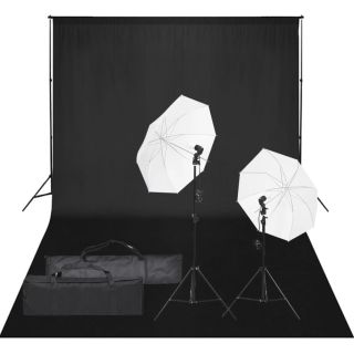 fotostuudiokomplekt valgustuse ja taustapildiga