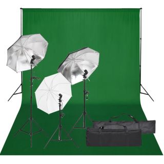 fotostuudio komplekt valgustuse ja taustapildiga
